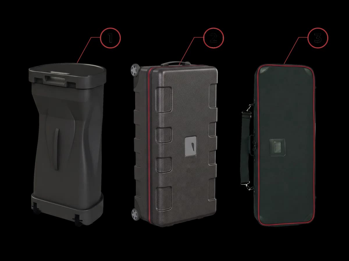 Transport case overview 1-3